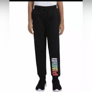 PUMA Youth Girl's Jogger Pant (X-Small(5/6), Black) Logo On Leg New W/ Tags